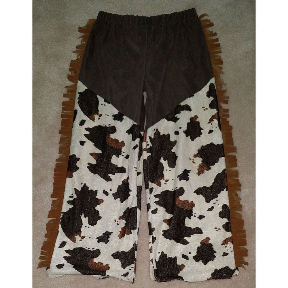 AS IS Gymboree Girls Cowgirl Pants Size 7-8 Halloween Costume Brown Fringe AS IS